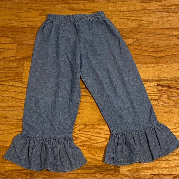 Girls Ruffle Jeans - Picture 1 of 1